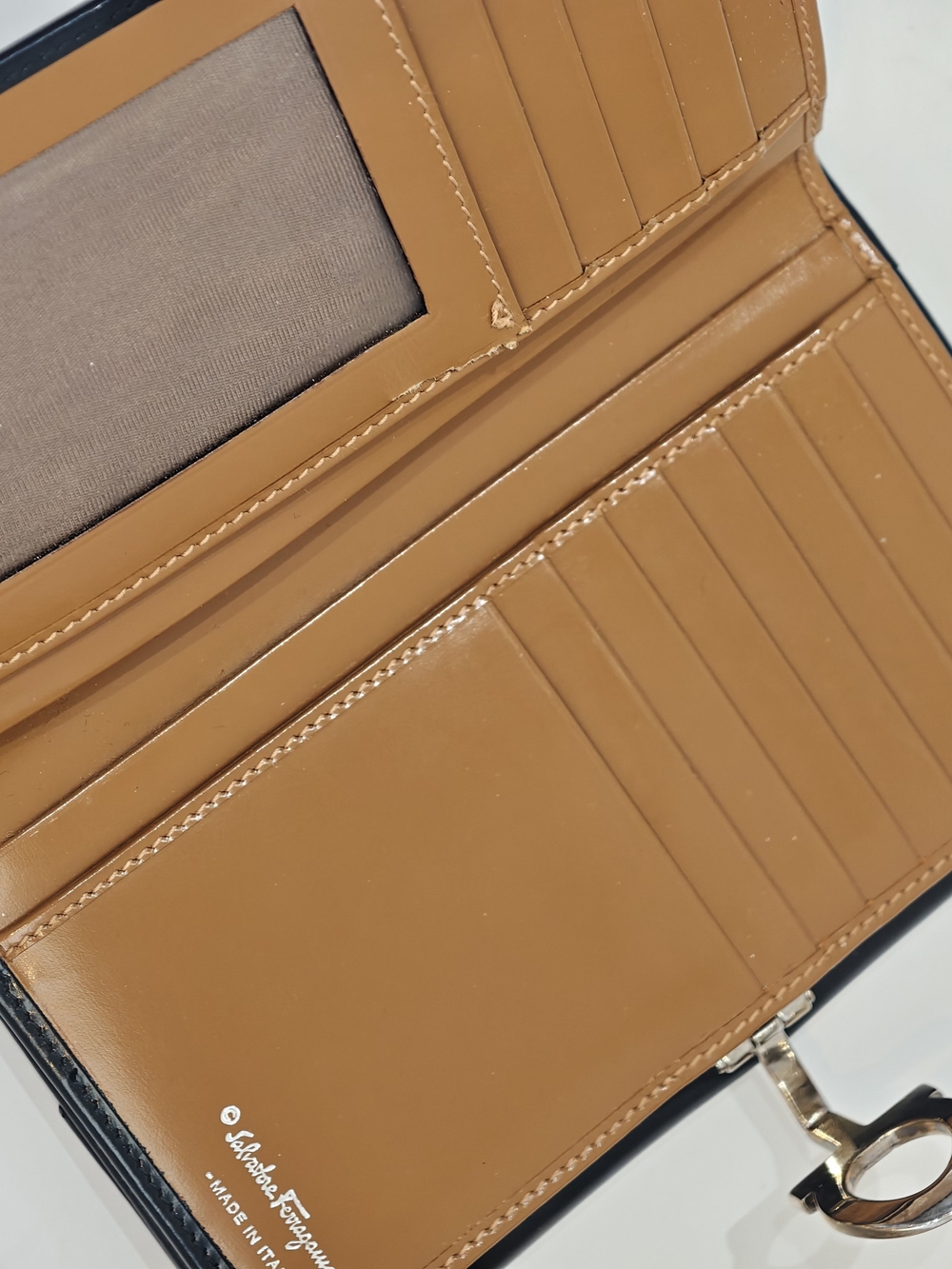 Salvatore Ferragamo Gancini Long Bi-Fold Wallet - Picture 8 of 9